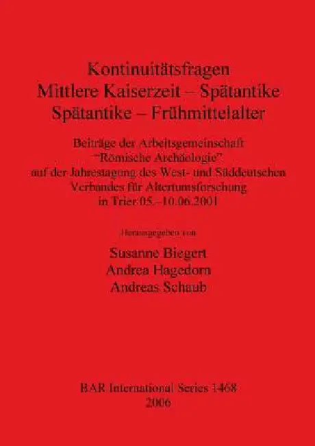 Kontinuitätsfragen (English, Susanne Biegert | Andrea Hagedorn | Andreas Schaub)