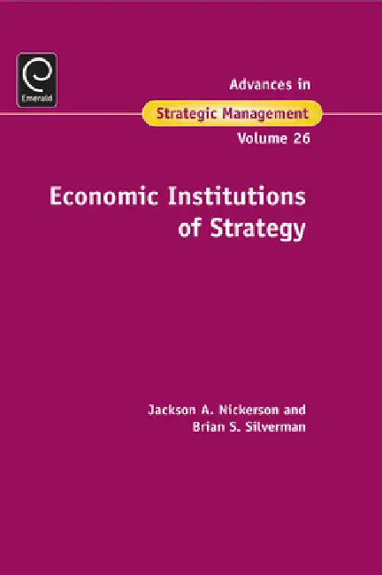 Economic Institutions of Strategy (English, Jackson Nickerson | Brian S. Silverman)