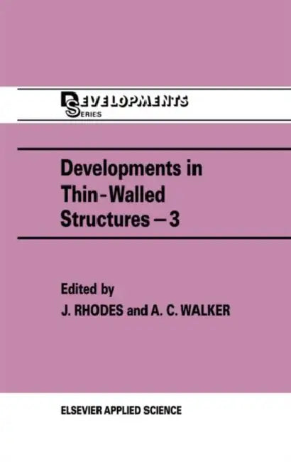 Developments in Thin-Walled Structures - 3 (English, J. Rhodes)