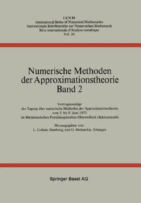 Numerische Methoden Der Approximationstheorie (English, Collatz | Meinardus)