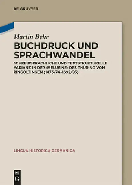 Buchdruck und Sprachwandel (English, Martin Behr)