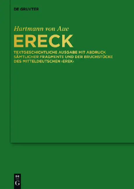 Ereck (English, Hartmann Von Aue | Andreas Hammer | Victor Millet)