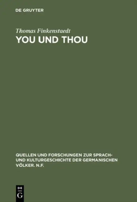 You und thou (English, Thomas Finkenstaedt)