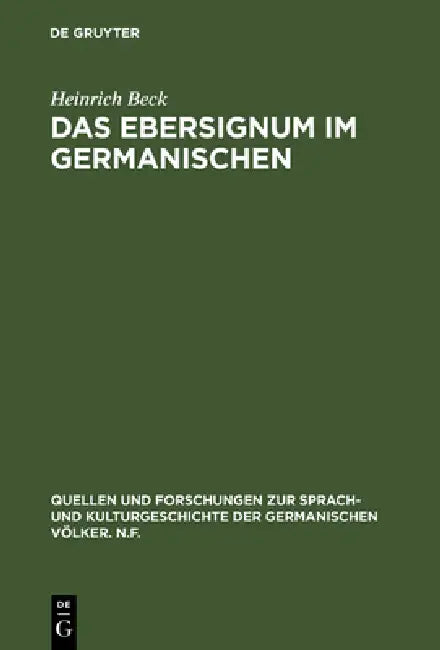 Das Ebersignum im Germanischen (English, Heinrich Beck)