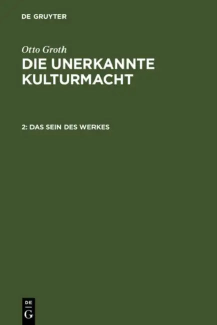 Das Sein des Werkes (English, Otto Groth)