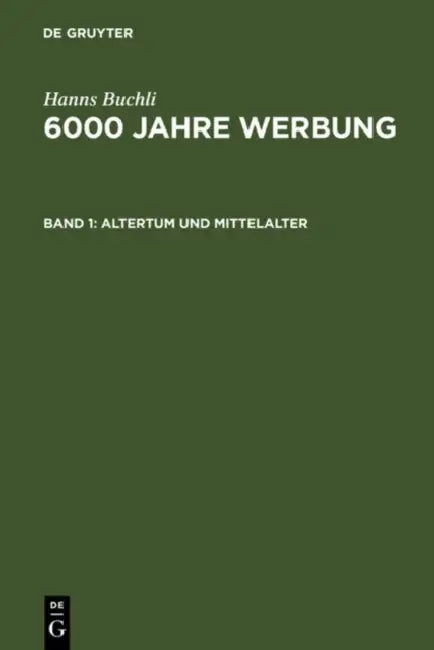 Altertum und Mittelalter (English, Hanns Buchli)