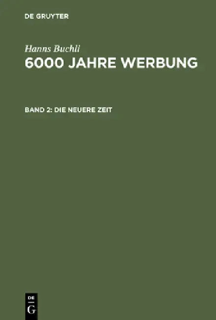 Die neuere Zeit (English, Hanns Buchli)