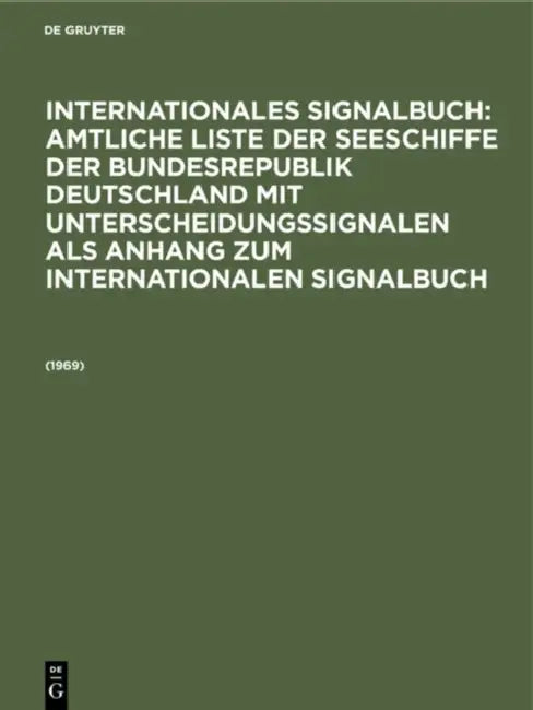 1969: [Grundwerk] (English, Reichsamt Des Innern)