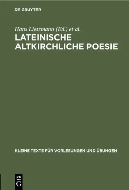Lateinische altkirchliche Poesie (English, No Contributor)