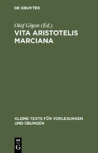 Vita Aristotelis Marciana (English, Olof Gigon | Olof Gigon)