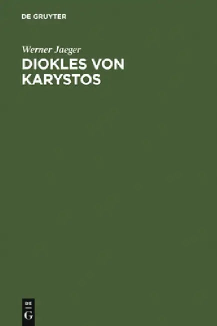 Diokles von Karystos (English, Werner Jaeger)