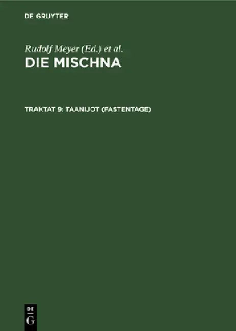 Taanijot (Fastentage) (English, Dietrich Correns)
