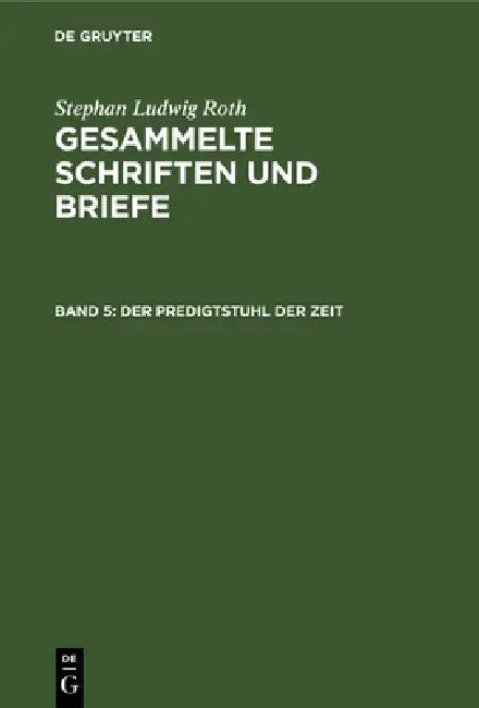 Der Predigtstuhl Der Zeit (English, Otto Folberth | Stephan Ludwig Roth)