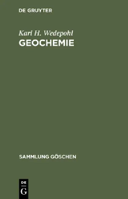 Geochemie (English, Karl H. Wedepohl)