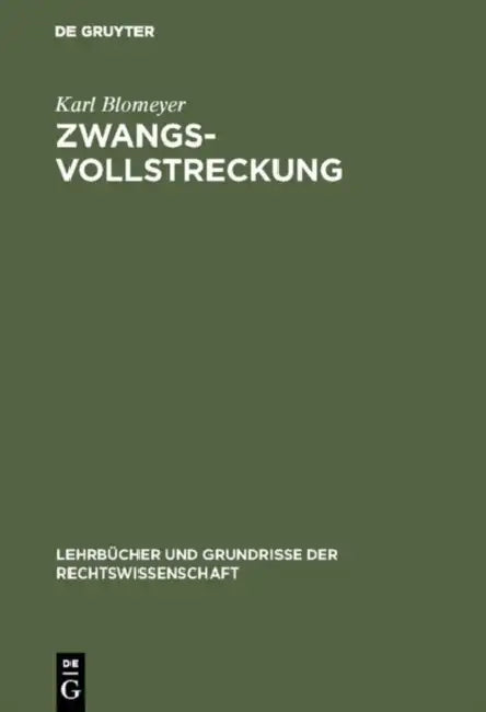 Zwangsvollstreckung (English, Karl Blomeyer)