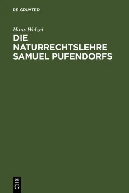 Die Naturrechtslehre Samuel Pufendorfs (English, Hans Welzel)
