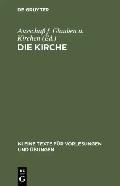 Die Kirche (English, Ausschuß F. Glauben U. Kirchen)