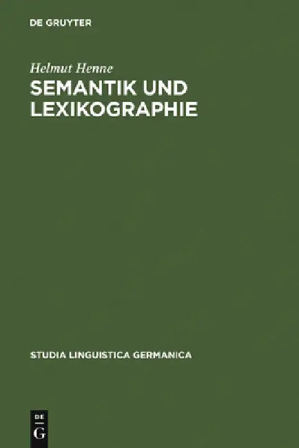 Semantik und Lexikographie (English, Helmut Henne)
