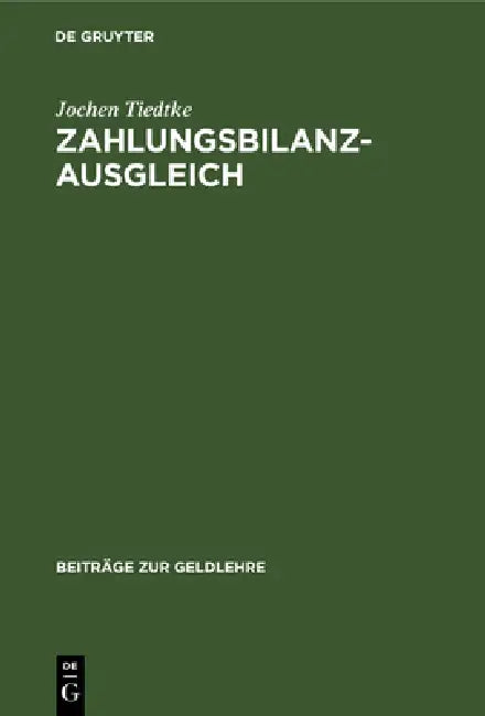 Zahlungsbilanzausgleich (English, Jochen Tiedtke)