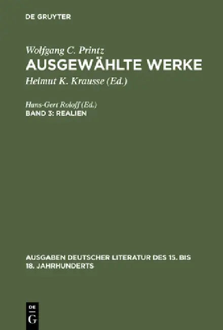 Realien (English, Wolfgang Caspar Printz | Helmut K. Krausse)
