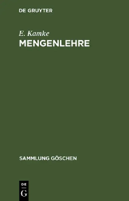 Mengenlehre (English, E. Kamke)