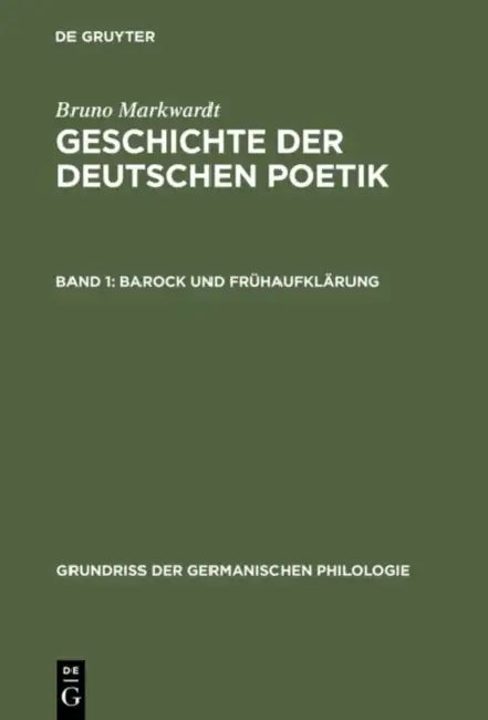 Barock Und Frühaufklärung (English, Bruno Marckwardt)
