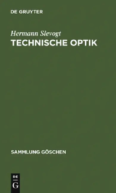 Technische Optik (English, Hermann Slevogt)