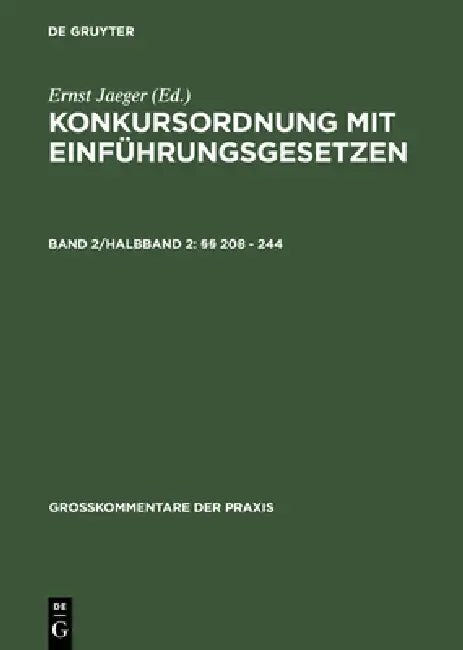 §§ 208 - 244 (English, Friedrich Weber | Günther Jahr | Ulrich Klug)