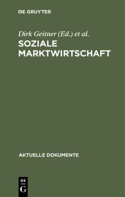 Soziale Marktwirtschaft (English, Dirk Geitner | Peter Pulte)