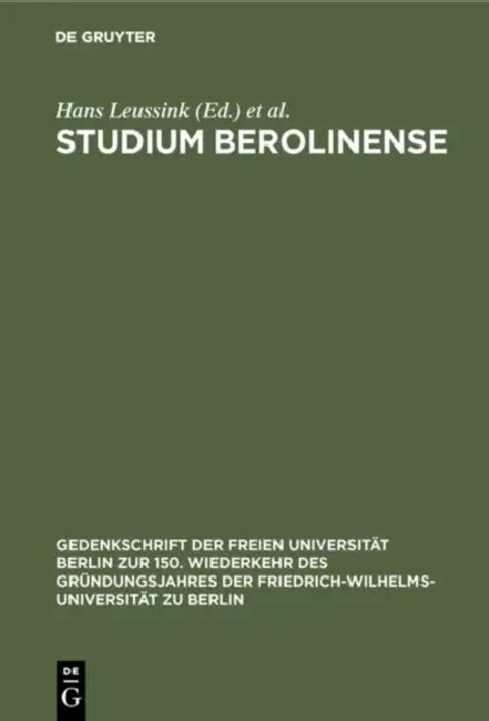 Studium Berolinense (English, Hans Leussink | Eduard Neumann | Georg Kotowski)