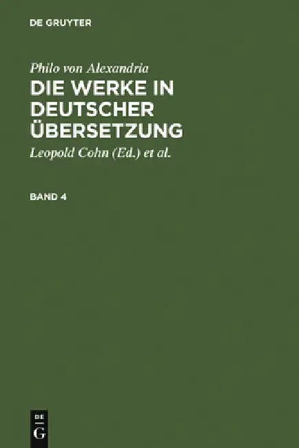 Philo von Alexandria (English, Leopold Cohn | Isaak Heinemann | Maximilian Adler)