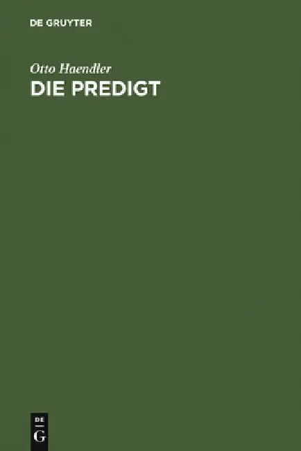 Die Predigt (English, Otto Haendler)