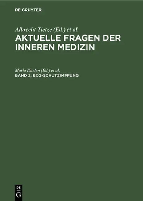 BCG-Schutzimpfung (English, Maria Daelen | W. Catel | K. Freudenberg)