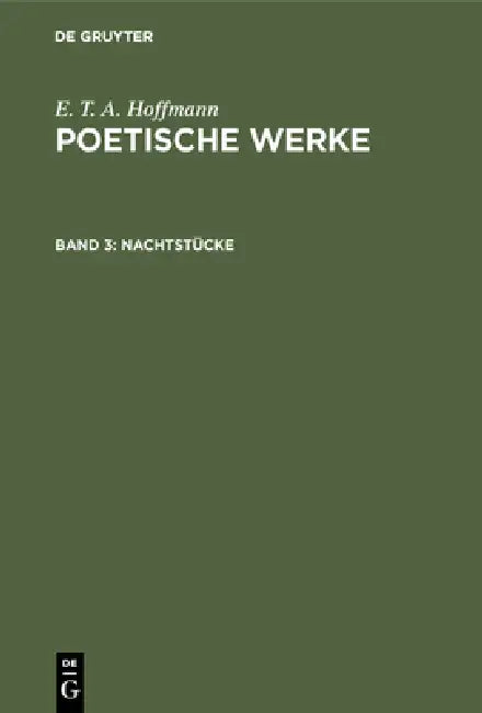 Nachtstücke (English, Walter Wellenstein | E. T. a. Hoffmann)