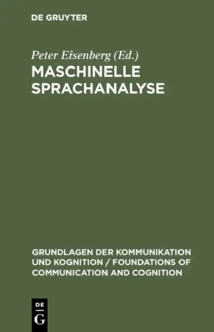 Maschinelle Sprachanalyse (English, Peter Eisenberg)