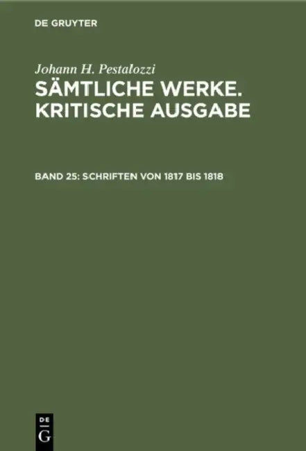 Schriften von 1817 bis 1818 (English, Emanuel Dejung | Roland Stiefel)