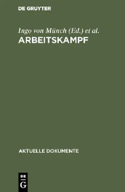 Arbeitskampf (English, Ingo Von Münch | Karl Hernekamp)