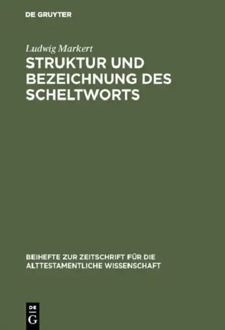 Struktur und Bezeichnung des Scheltworts (English, Ludwig Markert)