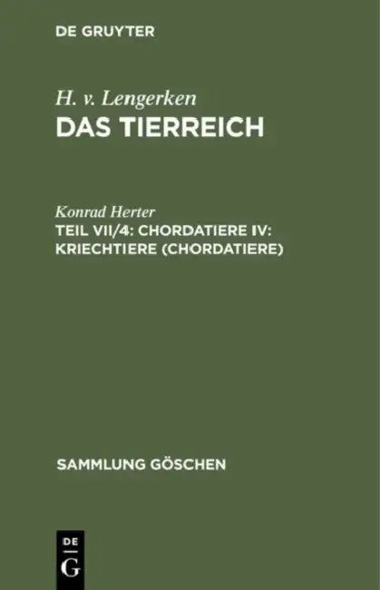 Chordatiere IV (English, Konrad Herter)