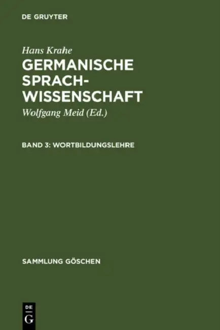 Wortbildungslehre (English, Hans Krahe)