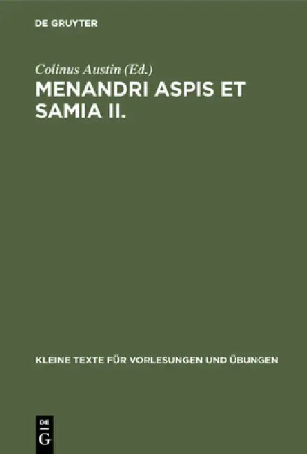 Menandri Aspis et Samia II. (English, Colinus Austin)