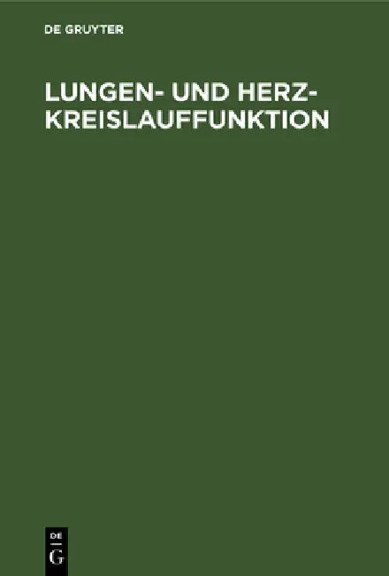 Lungen- Und Herz-Kreislauffunktion (English, No Contributor)