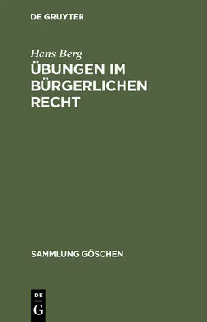 Übungen im bürgerlichen Recht (English, Hans Berg)