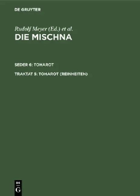 Toharot (Reinheiten) (English, Wolfgang Bunte)