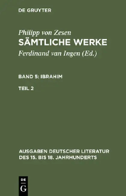 Sämtliche Werke. Bd 5 (English, Philipp Von Zesen | Volker Meid)