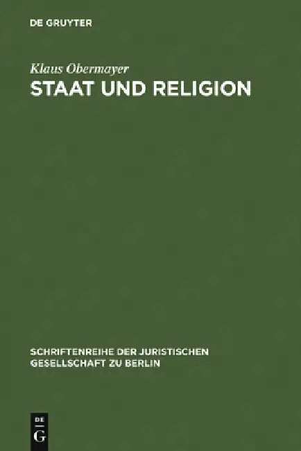 Staat und Religion (English, Klaus Obermayer)