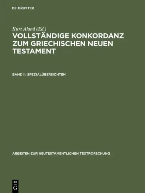Spezialubersichten (English, Kurt Aland | Horst Bachmann | Wolfgang Slaby)
