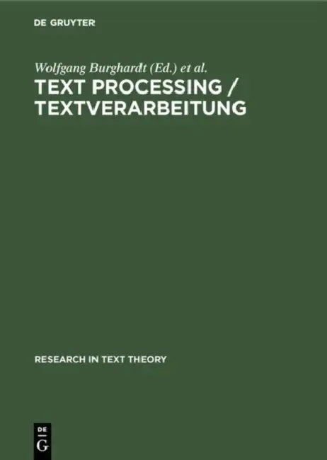 Text Processing / Textverarbeitung (English, Wolfgang Burghardt | Klaus Hölker)
