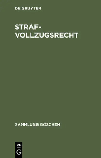 Strafvollzugsrecht (English, No Contributor)