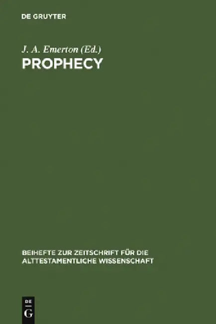 Prophecy (English, J. a. Emerton)